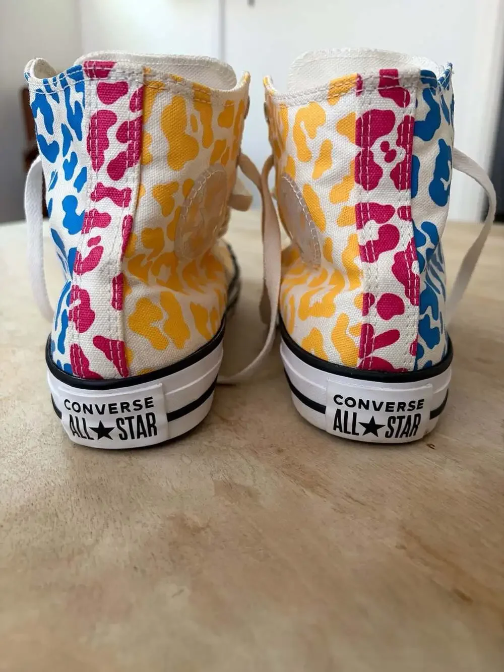 Converse Chuck Taylor All Star High GS 'Leopard Print' Kinetic Blue Citron Zest